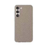 Minimal Micro Leopard Print Phone Case - Taupe & Black Animal Pattern
