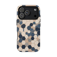 Geometric Honeycomb Pattern iPhone Case - Shockproof MagSafe® Compatible