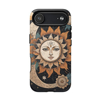 Boho Celestial Sun & Moon Matte iPhone Case - Shockproof MagSafe® Compatible