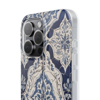 Blue & White Moroccan Tile Phone Case - Mediterranean Pattern Style