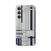 Minimal Navy & White Stripe Phone Case - Classic Modern Design