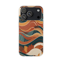 Abstract Autumn Leaves Waves Phone Case