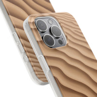 Golden Sand Ripple Pattern Phone Case - Minimal Beach Texture Design