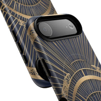Art Deco Gold Fan iPhone Case - Great Gatsby Vintage Glamour, Shockproof MagSafe® Compatible