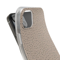 Minimal Micro Leopard Print Phone Case - Taupe & Black Animal Pattern