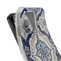 Blue & White Moroccan Tile Phone Case - Mediterranean Pattern Style