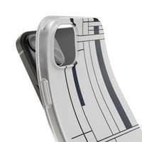 Minimal Navy & White Stripe Phone Case - Classic Modern Design