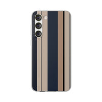 Minimalist Colour Block Stripe Phone Case - Navy, Beige & Charcoal