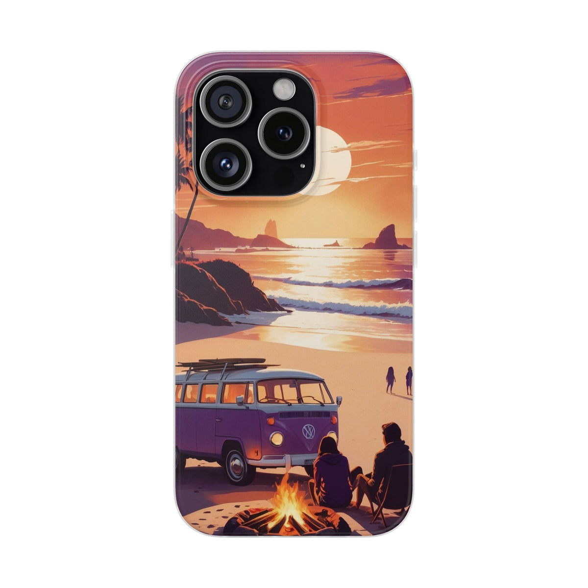 Beach Bonfire Sunset Phone Case