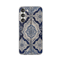Blue & White Moroccan Tile Phone Case - Mediterranean Pattern Style