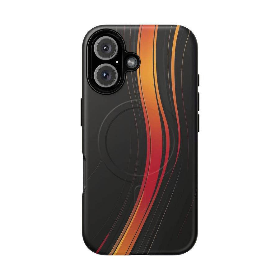 Flame Streak Matte iPhone Case - Racing Inspired Shockproof MagSafe® Compatible Cover