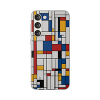 Modern Mondrian-Style Stripe Phone Case - Primary Colours & White