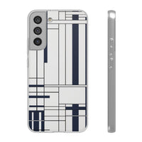 Minimal Navy & White Stripe Phone Case - Classic Modern Design