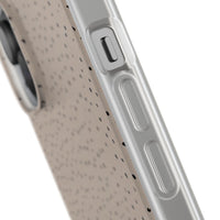 Minimal Micro Leopard Print Phone Case - Taupe & Black Animal Pattern