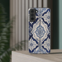 Blue & White Moroccan Tile Phone Case - Mediterranean Pattern Style