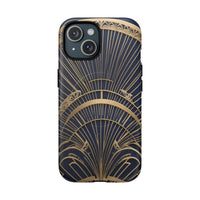 Art Deco Gold Fan iPhone Case - Great Gatsby Vintage Glamour, Shockproof MagSafe® Compatible
