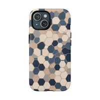 Geometric Honeycomb Pattern iPhone Case - Shockproof MagSafe® Compatible