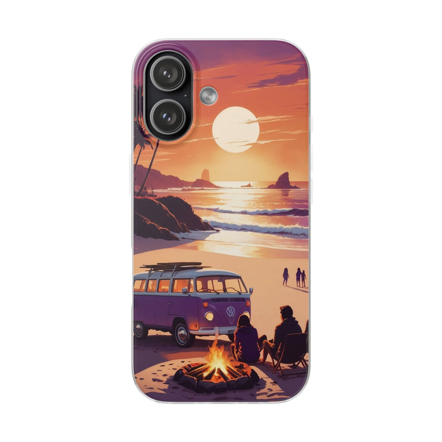 Beach Bonfire Sunset Phone Case