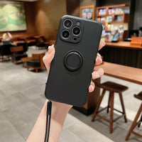 iPhone Silicone Ring Holder Case Cover